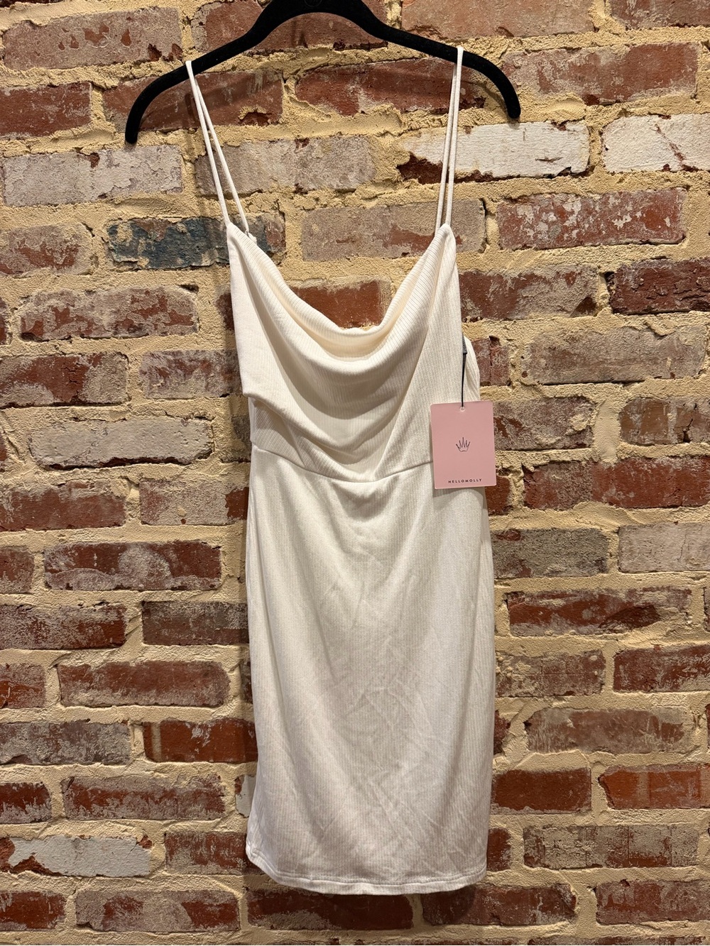 Hello Molly Ivory Cowl Neck Mini Slip Dress